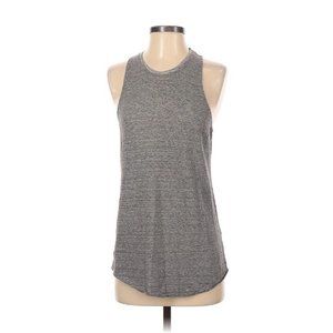 Bella Luxx Marled Gray Cotton Racerback Tank Top S